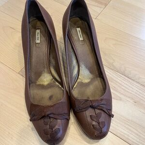 Miu Miu Brown Leather Heels